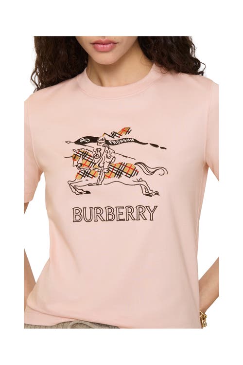 Burberry Equestrian Knight Design T-shirt In Pink