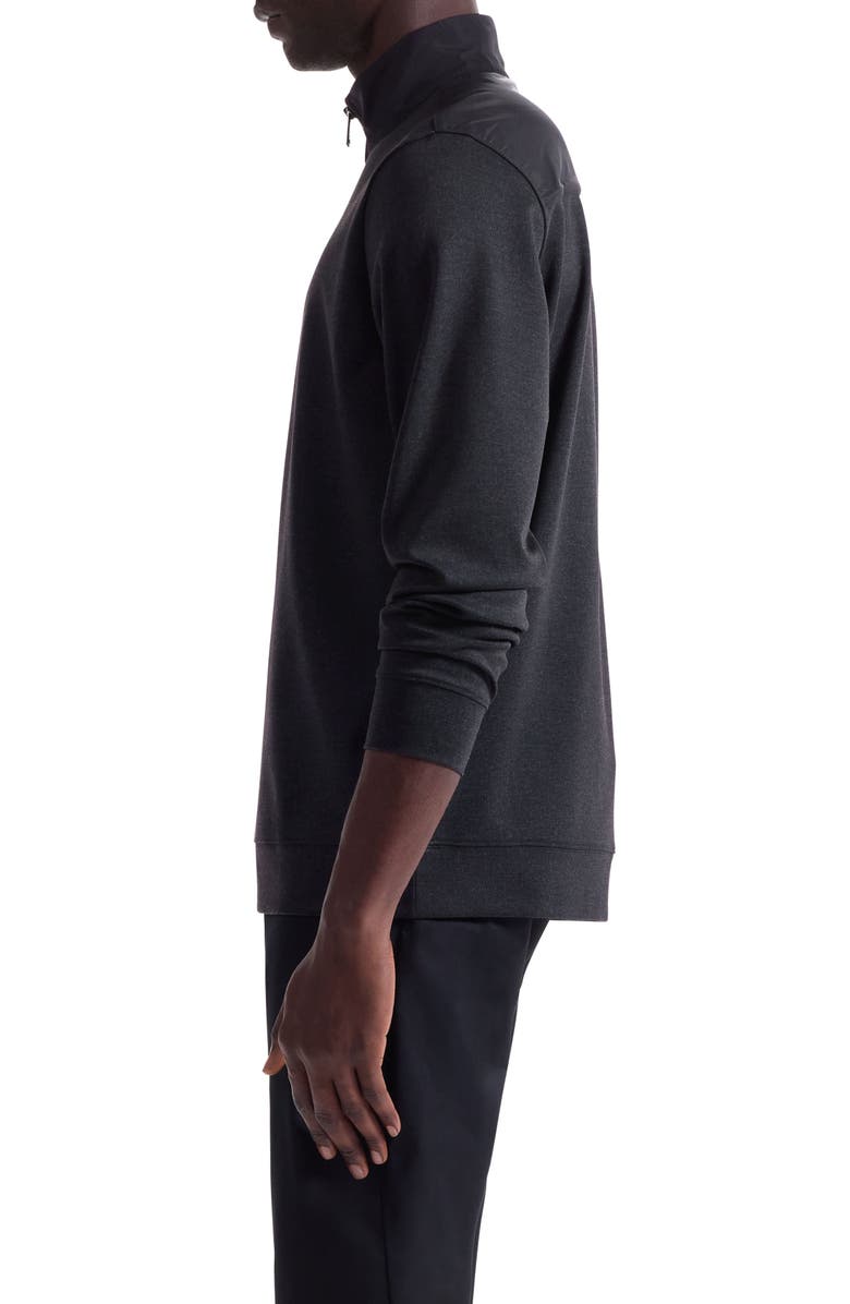 Bugatchi Quarter Zip Pullover, Alternate, color, Anthracite