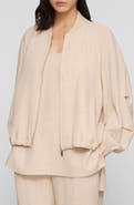 Lafayette 148 New York Oversize Wool & Silk Bomber Jacket