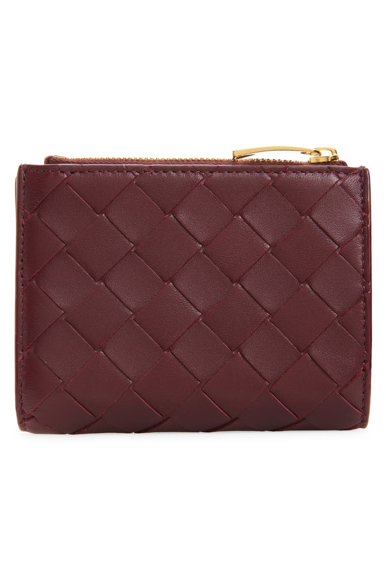 Small Intreccio Bifold Leather Wallet, Alternate, color, 2247 BAROLO-GOLD