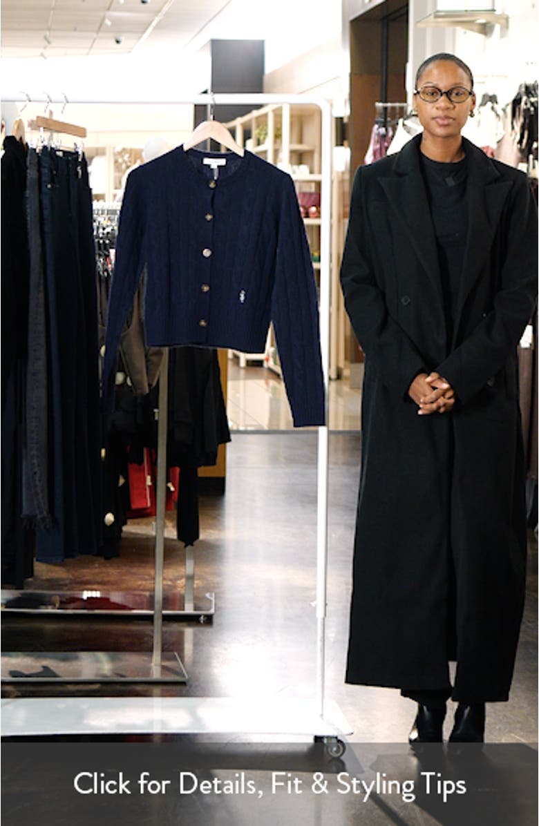 SRC Monogram Cashmere & Wool Cable Knit Cardigan, sales video thumbnail