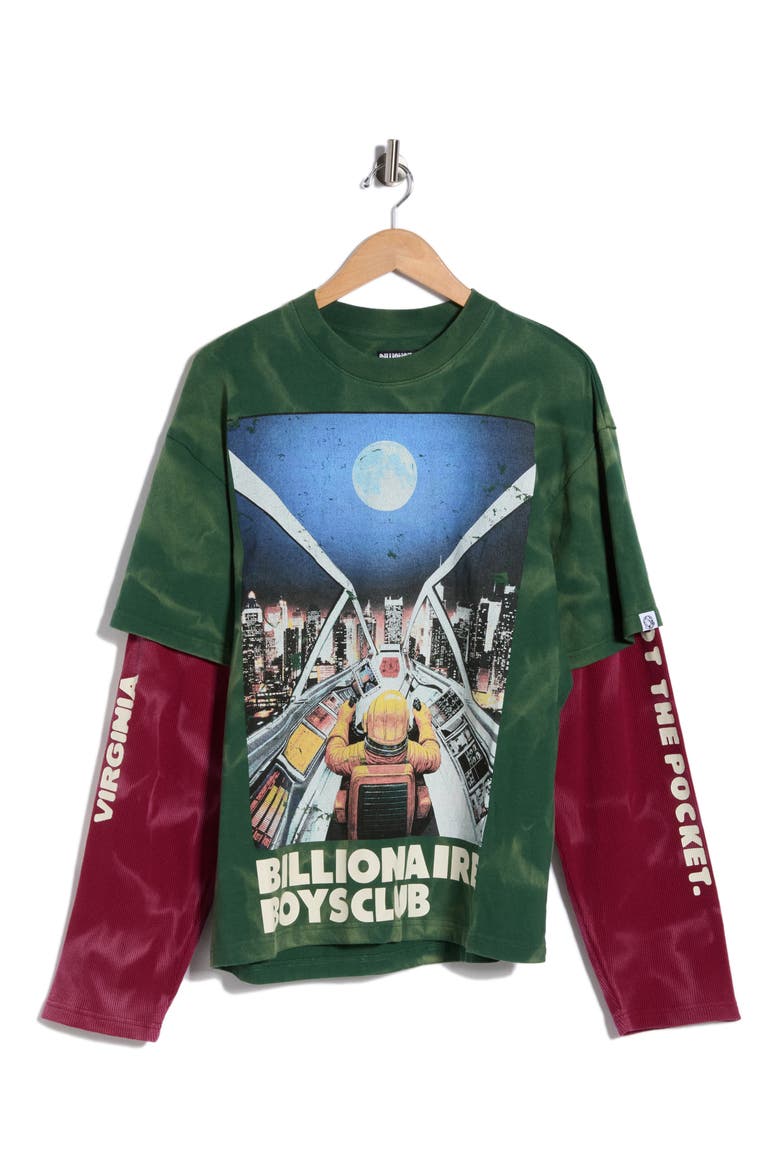 Arrivals Layered Cotton Graphic T-Shirt, Alternate, color, EDEN