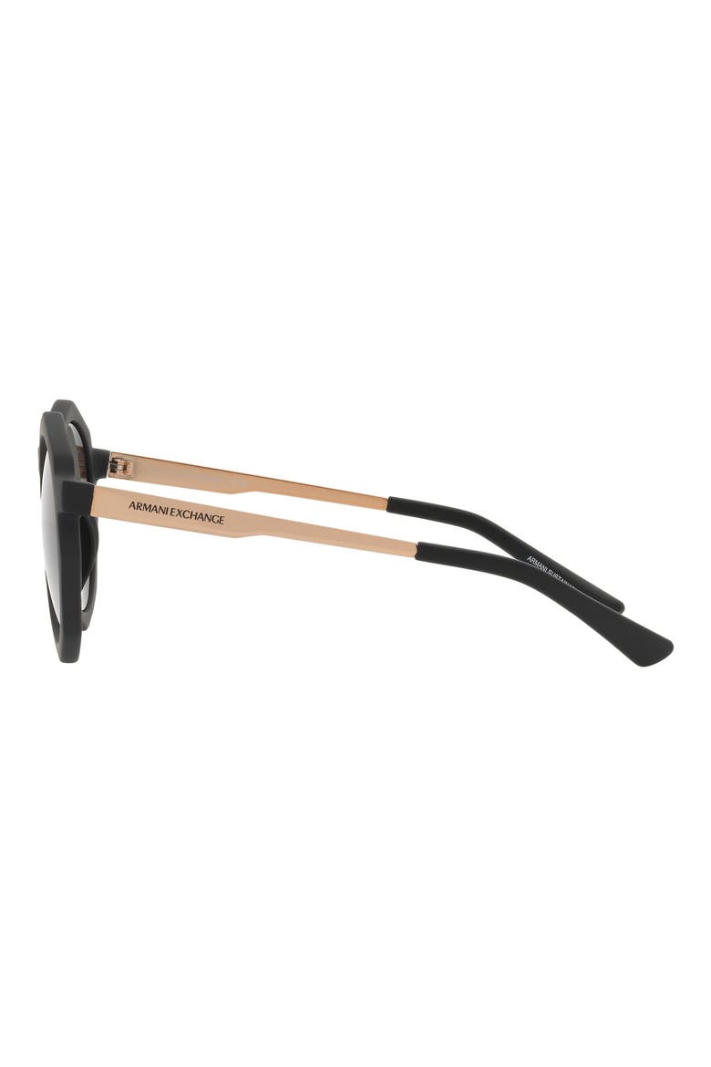 51mm Gradient Irregular Sunglasses, Alternate, color, MATTE BLACK