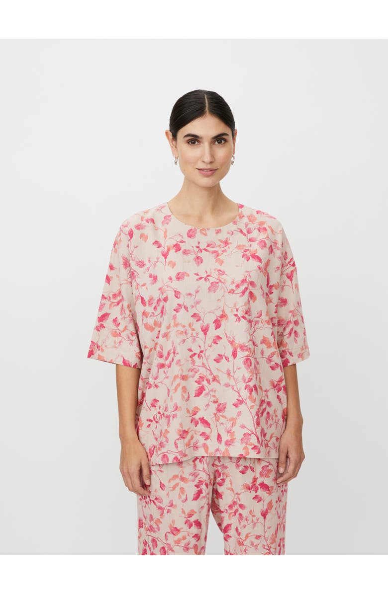 Masai Copenhagen MaDegana Floral Print Top, Main, color, Carmine