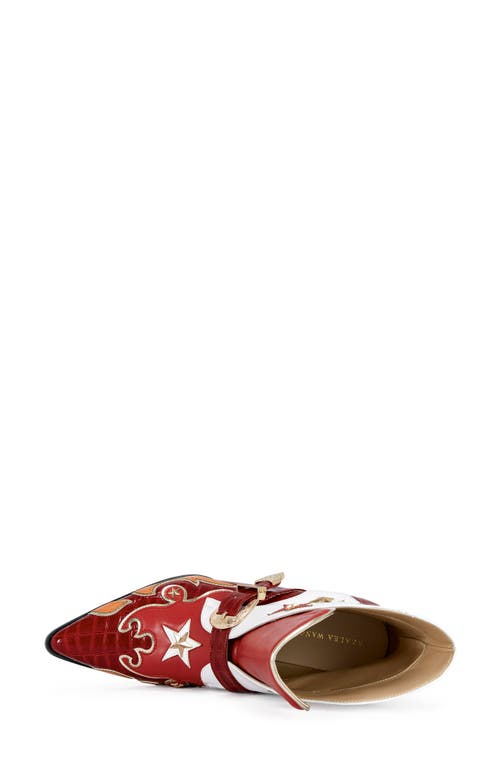 Azalea Wang Channing Cowboy Boot In Multi