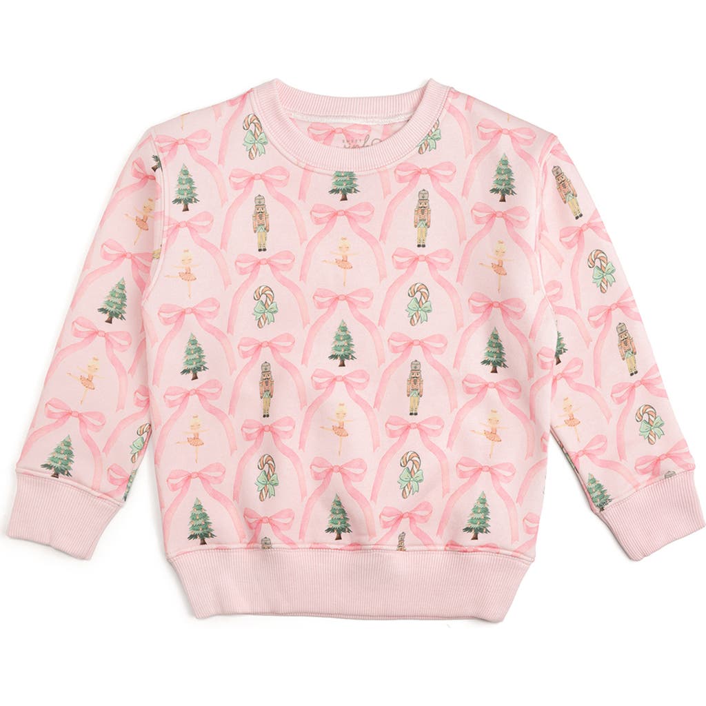 Sweet Wink Nutcracker Trellis Christmas Sweatshirt In Pink