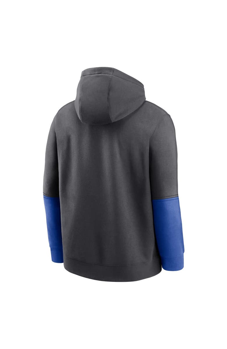 Jordan Brand Men's Jordan Brand Anthracite/Royal Florida Gators 2024 Sideline Club Pullover Hoodie, Alternate, color, Anthracite