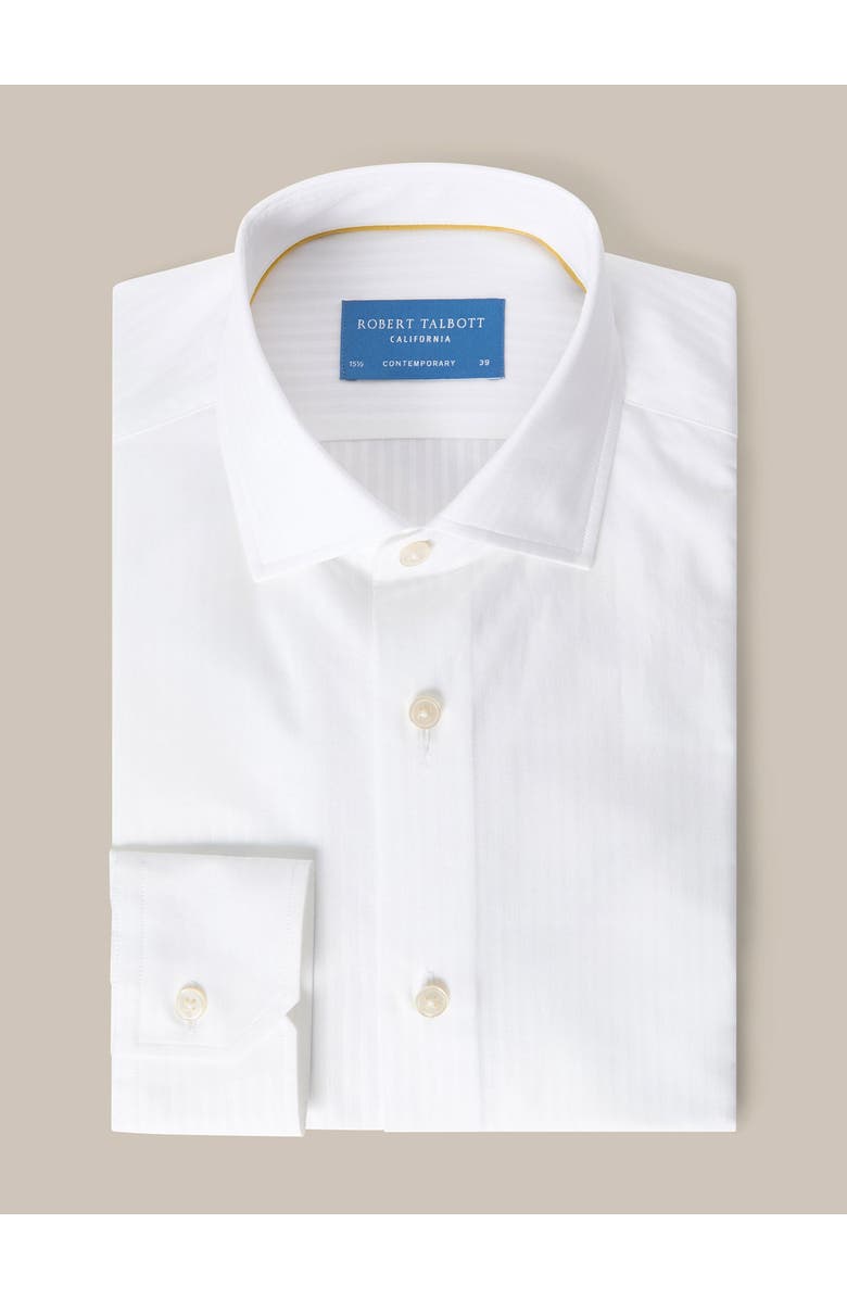 Robert Talbott Reynolds Dobby Stripe Contemporary Fit Shirt, Alternate, color, White