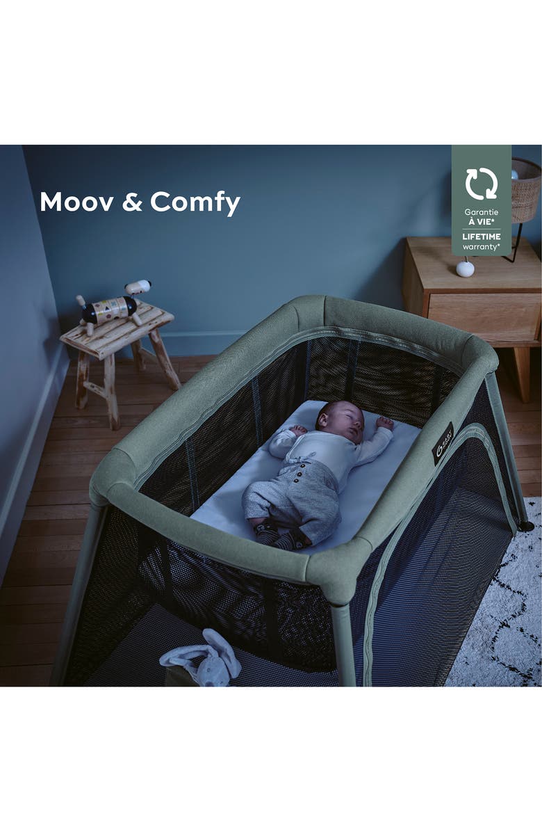 Babymoov Moov & Comfy 3-in-1 Travel Cot, Baby Crib & Playpen, Alternate, color, Sage