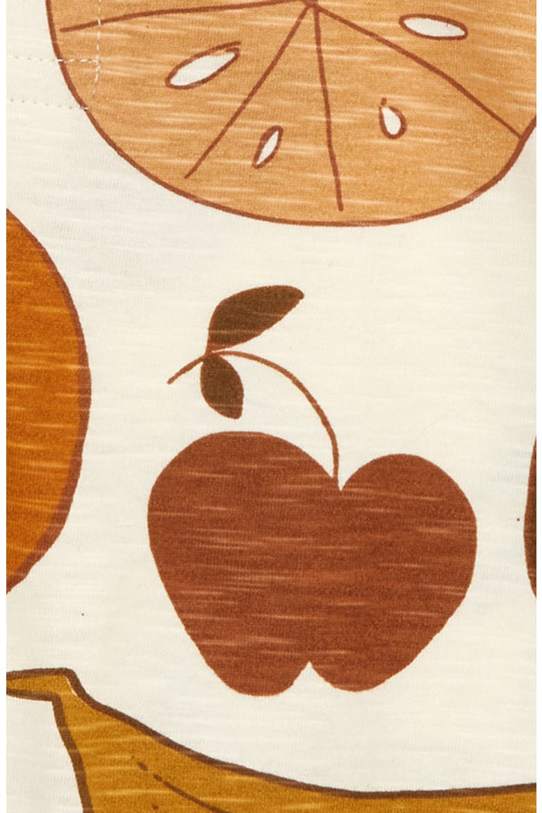 Fruit Medley Print Organic Cotton Polo, Alternate, color, BROWN/ BEIGE