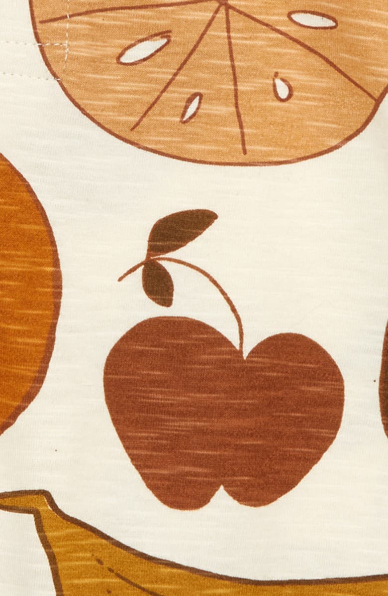 Naseberry Fruit Medley Print Organic Cotton Polo, Alternate, color, Brown/ Beige