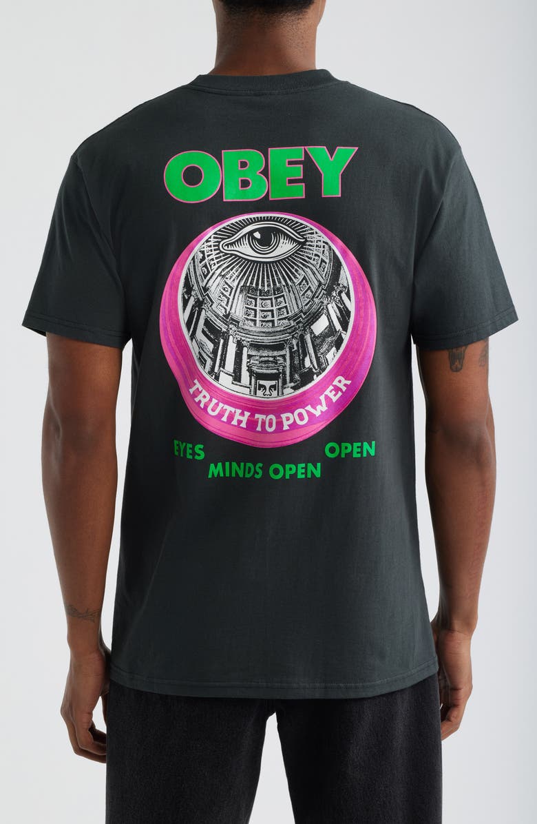 Obey Truth to Power Graphic T-Shirt, Alternate, color, Vintage Black