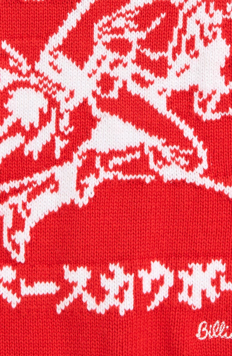 Billionaire Boys Club Kids' BB Astro Wrangler Cotton Crewneck Sweater, Alternate, color, Poppy Red