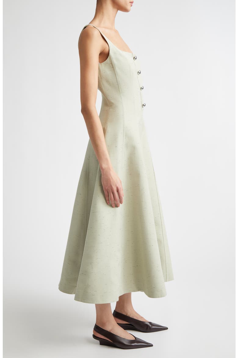 Orrie Sleeveless Cotton Blend Midi Dress, Alternate, color, GREEN LILY