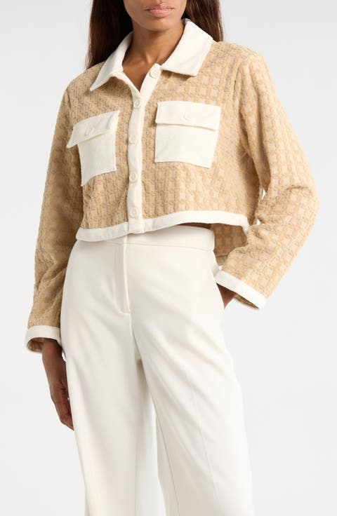 Zariah Crop Terry Jacket