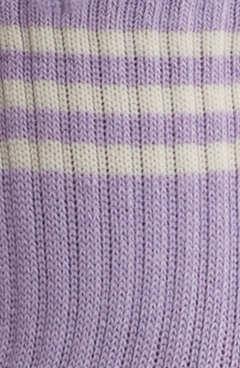 Le Bon Shoppe Girlfriend Stripe Quarter Socks, Alternate, color, Iris