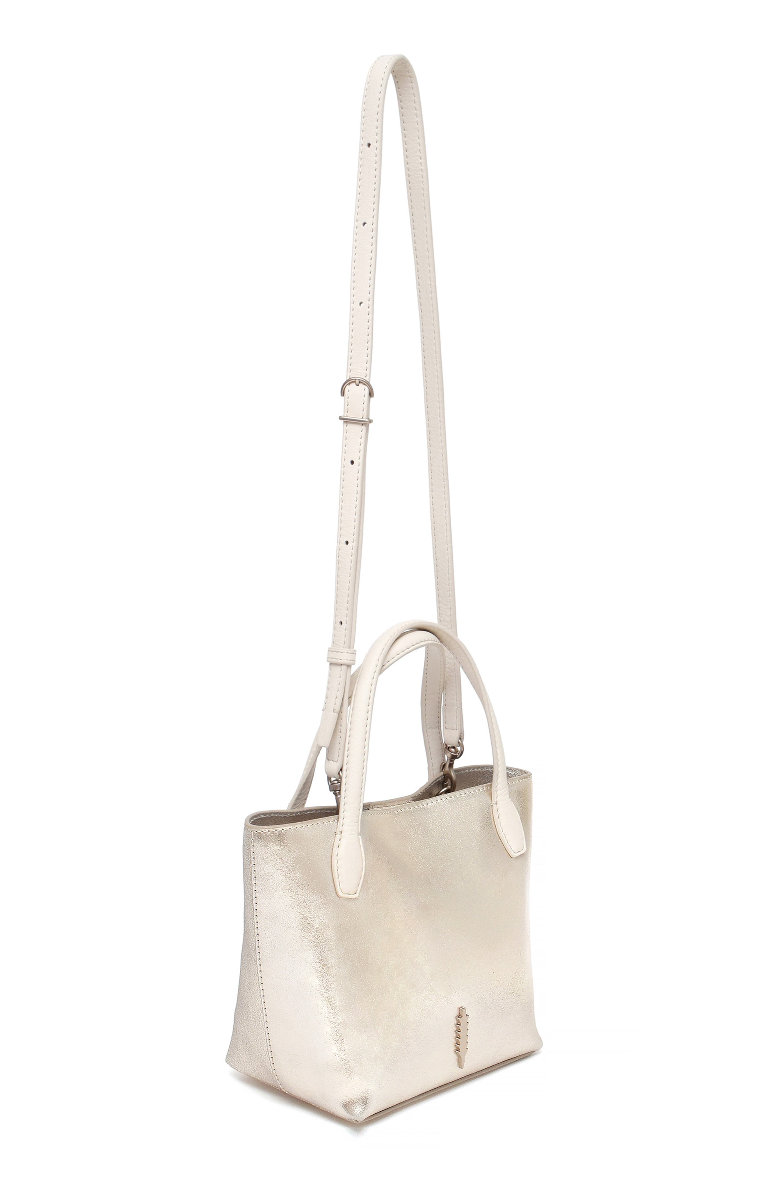 Thacker Asher Shimmer Leather Tote, Alternate, color, Champagne