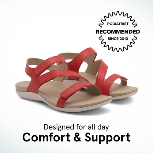 Abeo Oasis Sandal In Red - Regular