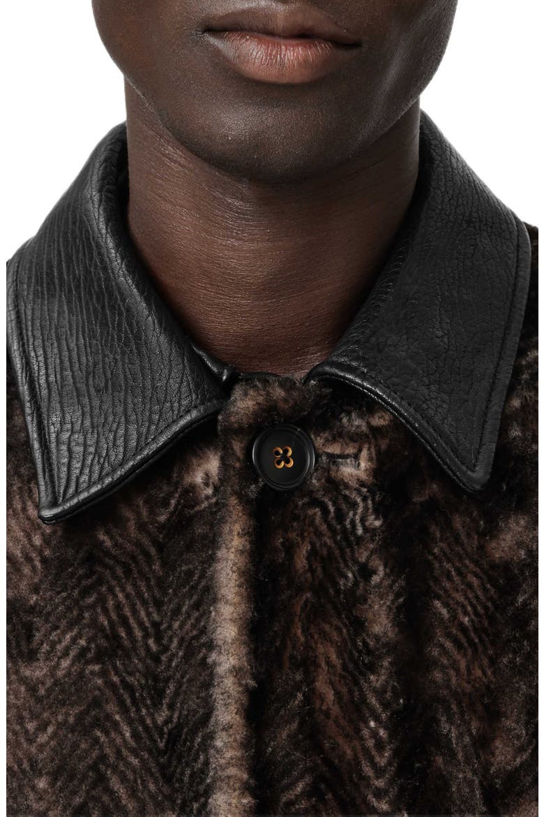 Gove Genuine Shearling Coat, Alternate, color, BLACK/ WHITE