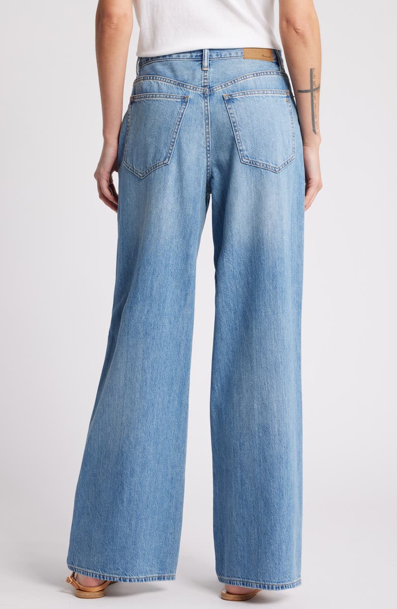 Madewell Super Wide Leg Jeans, Alternate, color, Lelani Wash