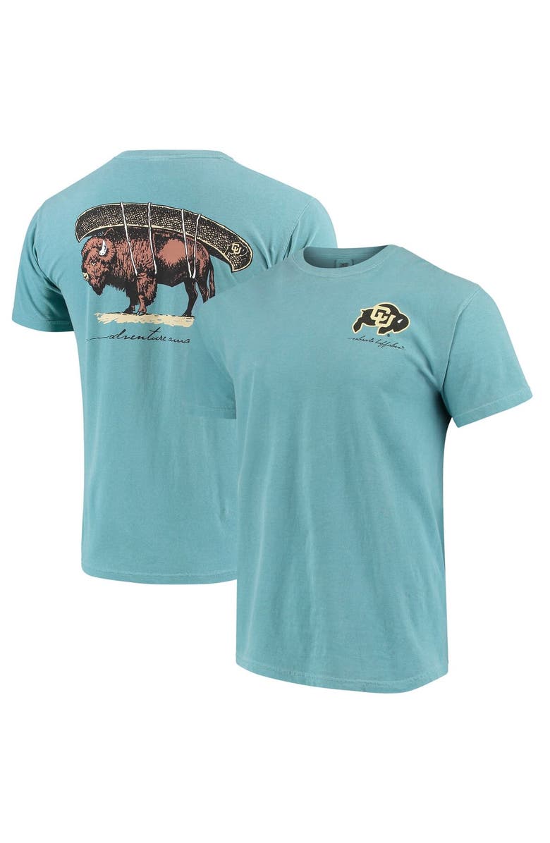 IMAGE ONE Men's Blue Colorado Buffaloes Canoe Local Comfort Colors T-Shirt, Main, color, 