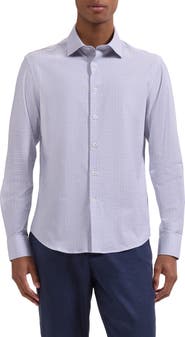Bugatchi James OoohCotton® Geo Print Button-Up Shirt