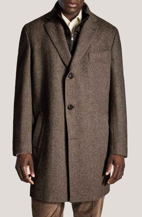 Delroy Wool & Silk Overcoat
