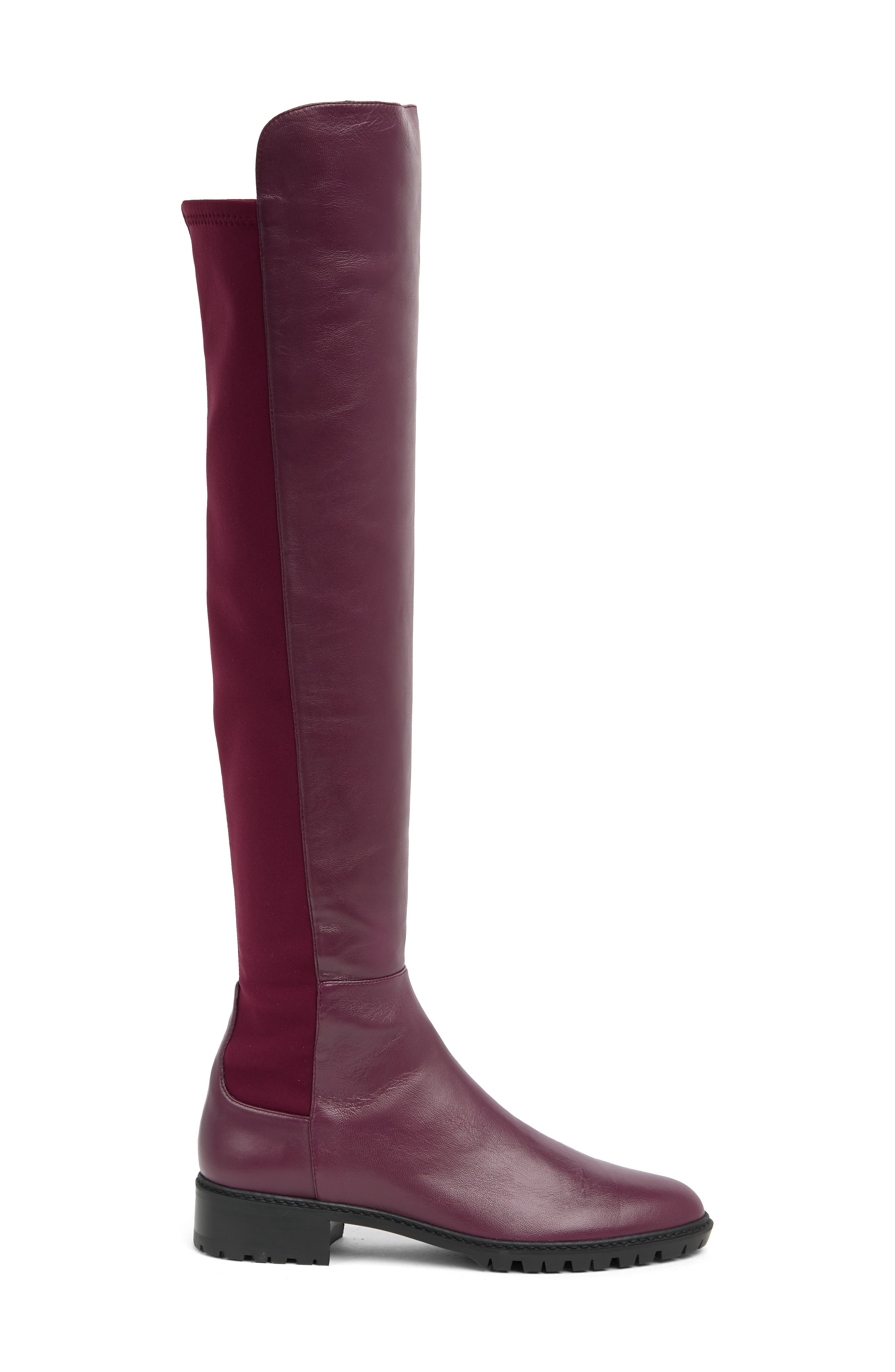 Stuart Weitzman City Over-the-Knee Boot, Alternate, color, Cranberry
