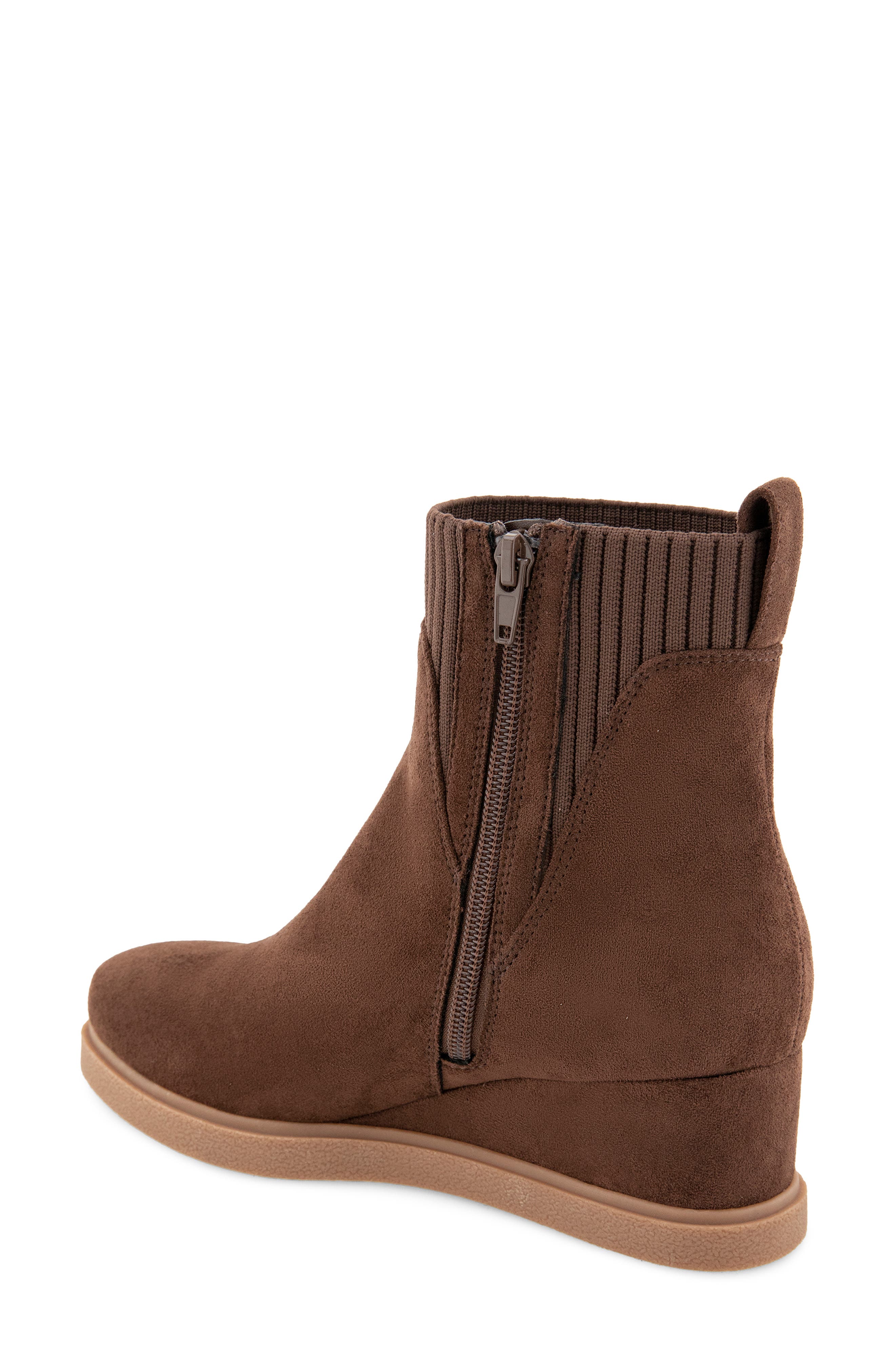 Nina Wedge Bootie, Alternate, color, CHOCOLATE