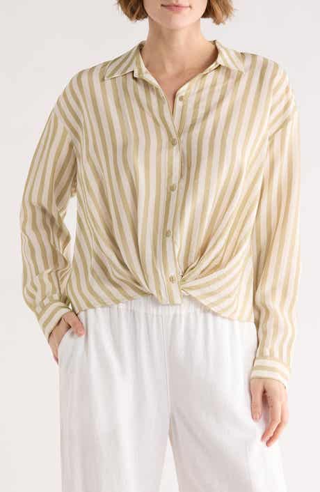 DR2 by Daniel Rainn Long Sleeve Twist Front Button-Up Shirt