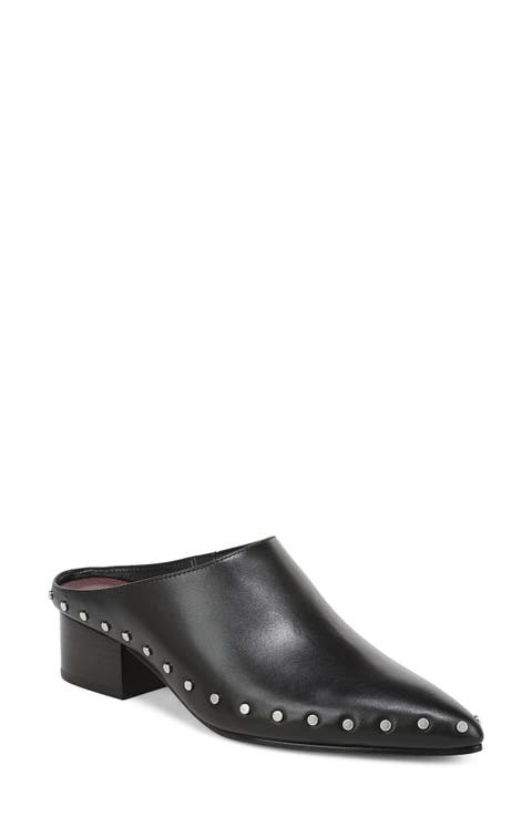 August Studded Leather Mule