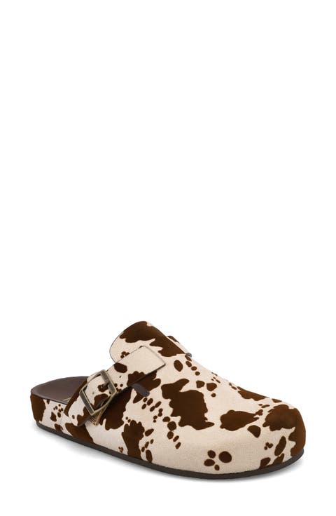 Animal Print Buckle Mule (Women)