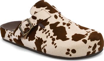 Animal Print Buckle Mule