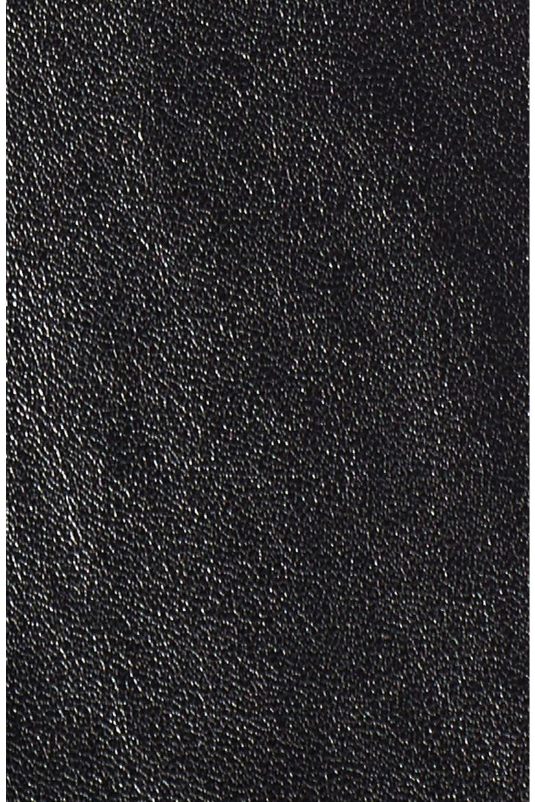 Faux Leather & Knit Cardigan, Alternate, color, BLACK