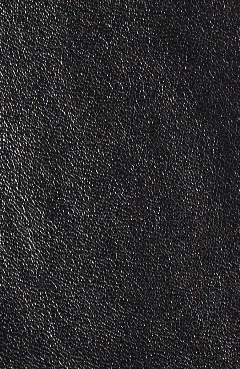 MICHAEL Michael Kors Faux Leather & Knit Cardigan, Alternate, color, 