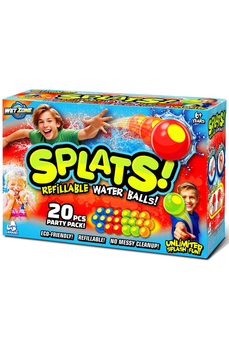 Splats Reusable Water Balls, 20 Pack Refill Water Toys, Main, color, Multicolored