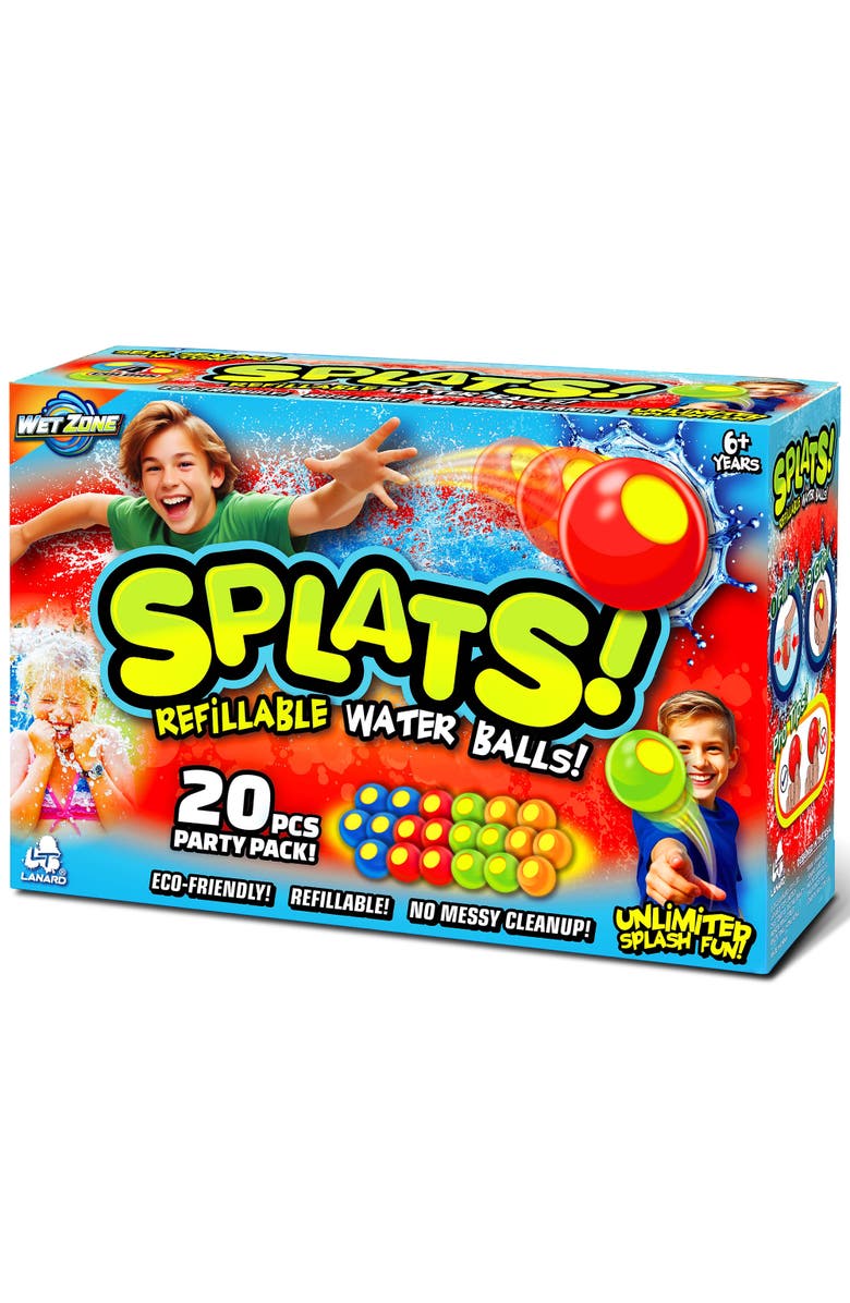 Lanard Splats Reusable Water Balls, 20 Pack Refill Water Toys, Main, color, Multicolored