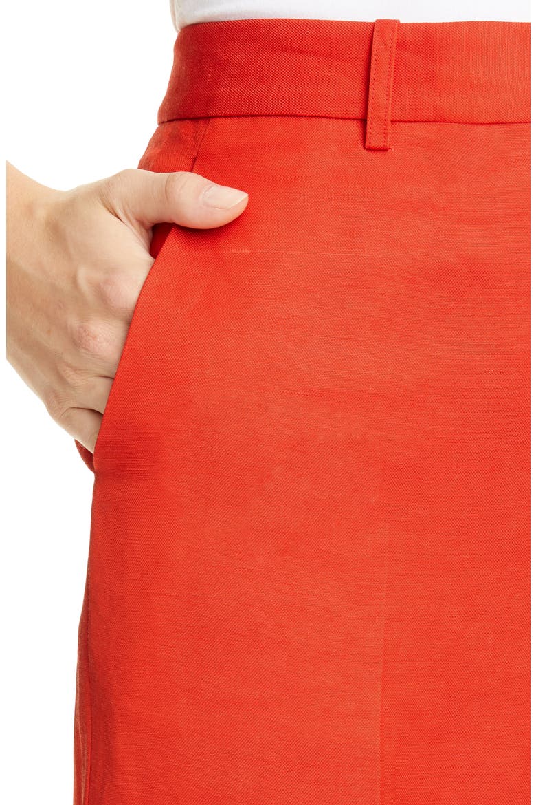 Jimson Linen & Cotton Wide Leg Pants, Alternate, color, POPPY