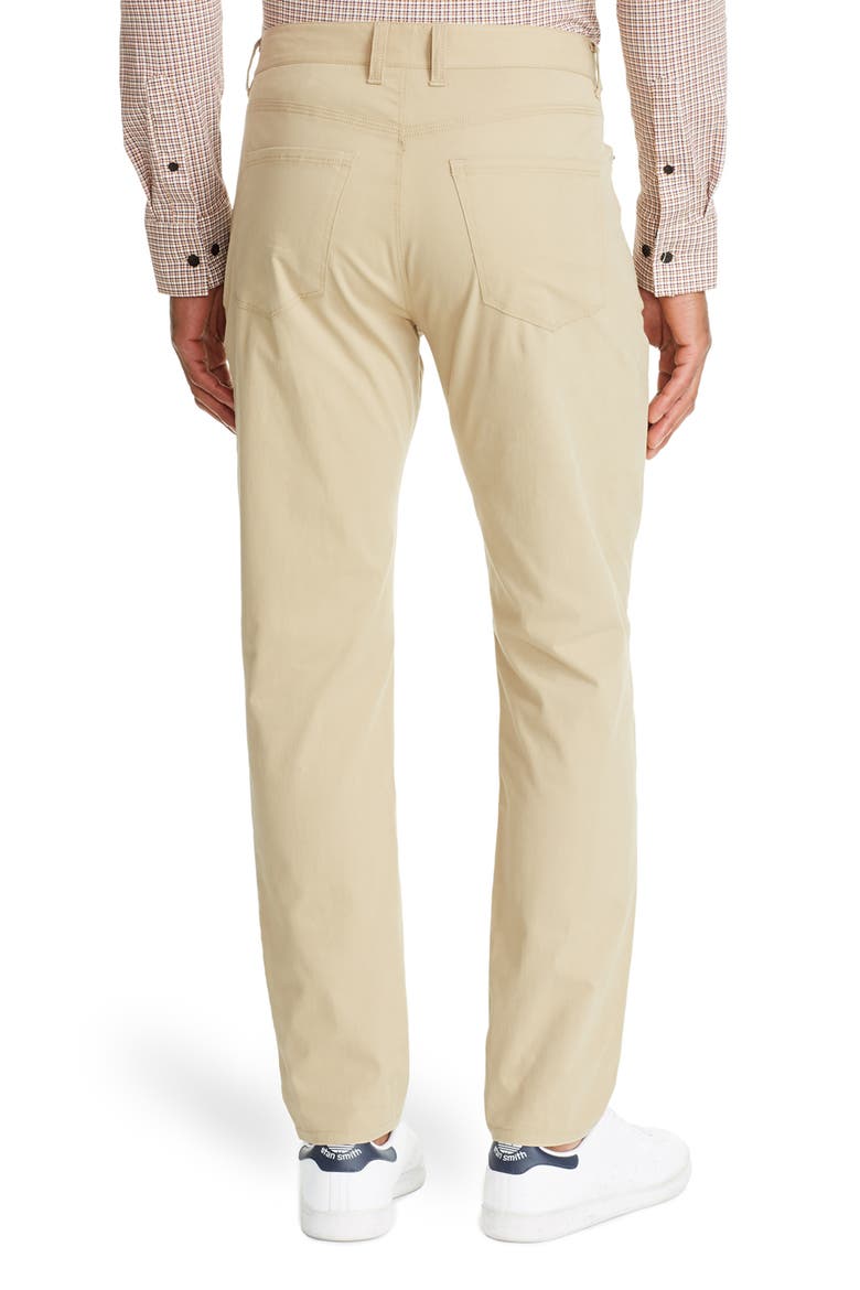 Leone Slim Straight Leg Twill Pants, Alternate, color, KHAKI