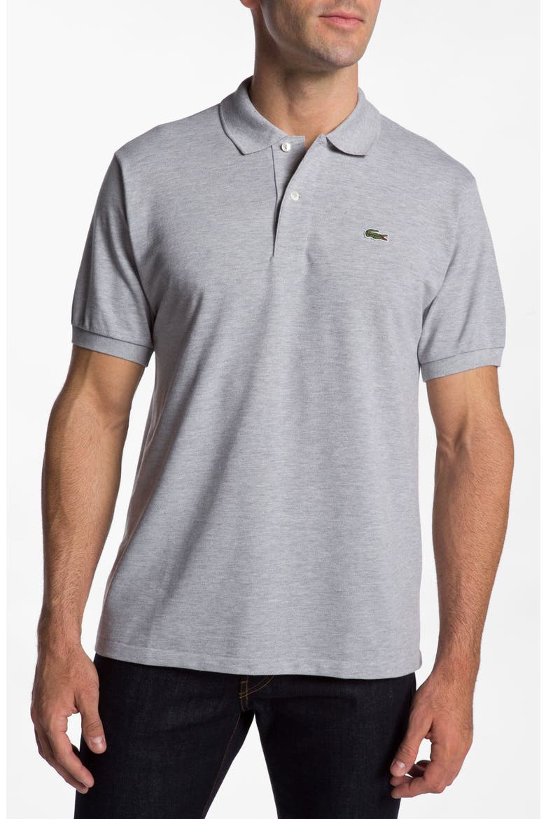 'Chine' Piqué Polo, Alternate, color, ARGENT GREY