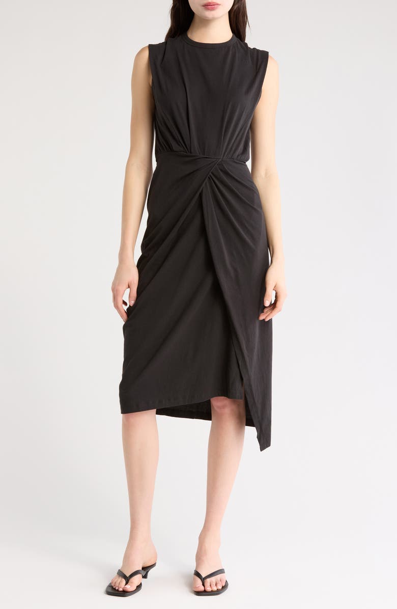 Derek Lam 10 Crosby Landry Sleeveless Twist Front T-Shirt Dress, Main, color,