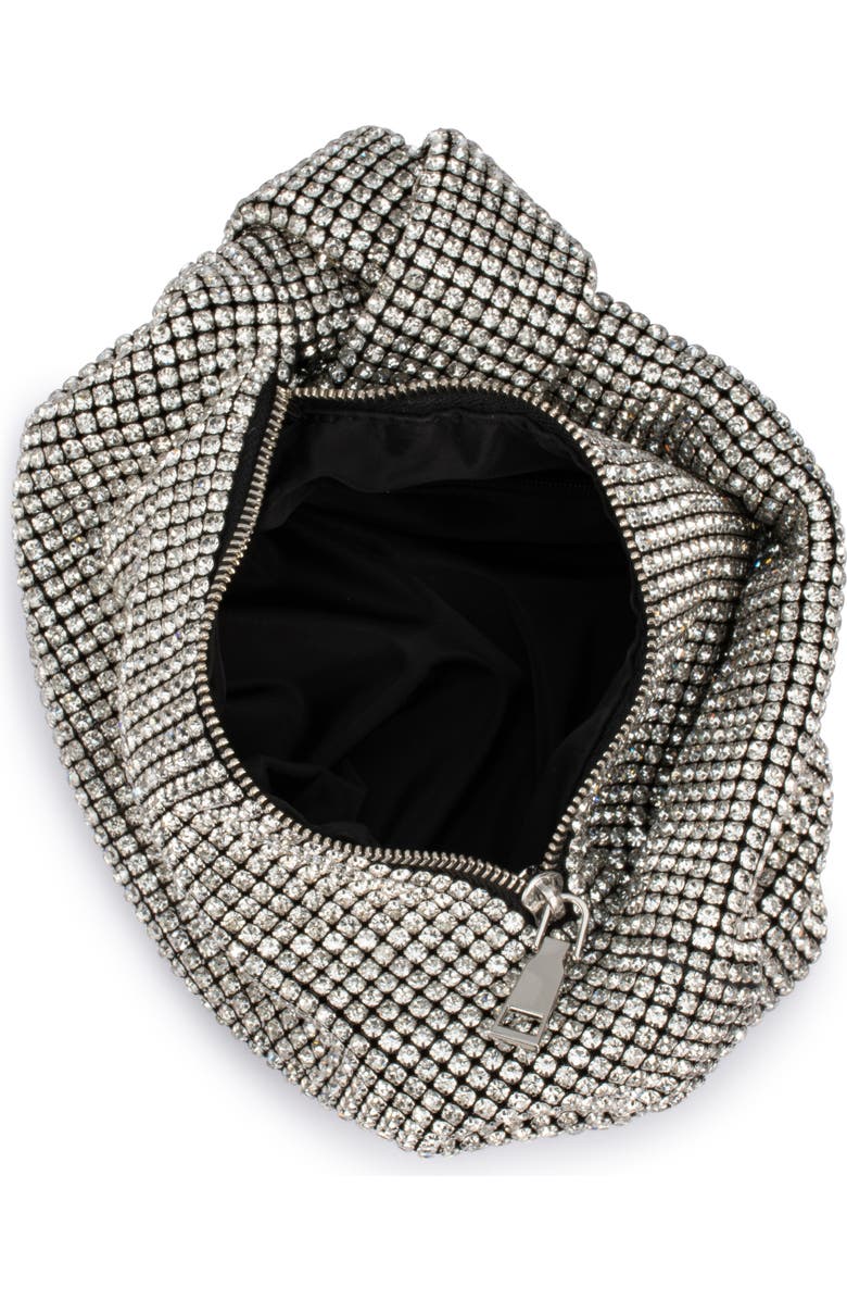 Olga Berg Polly Crystal Shoulder Bag, Alternate, color, Silver