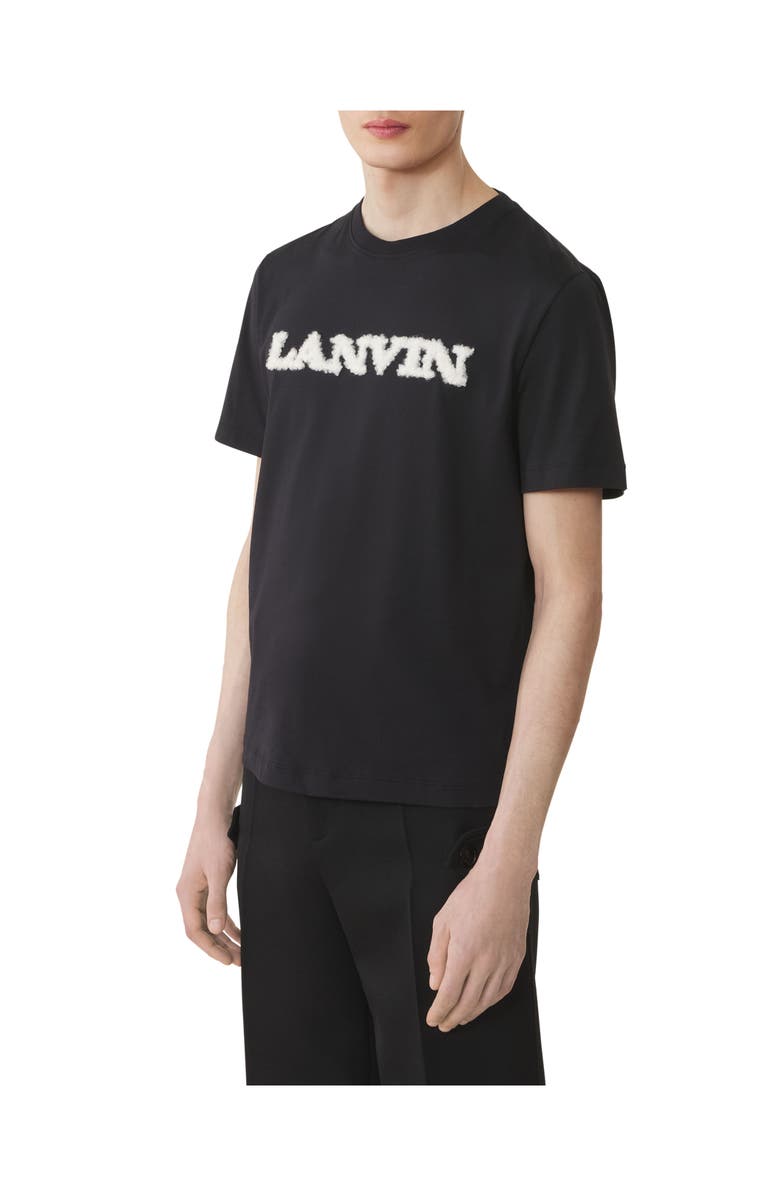 Lanvin Shearling Cotton T-Shirt, Alternate, color, 