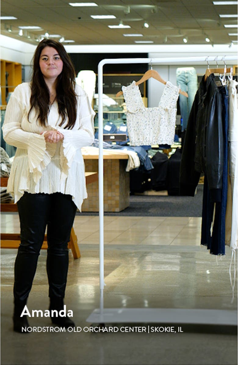 Amberlyn Floral Smocked Crop Top, sales video thumbnail