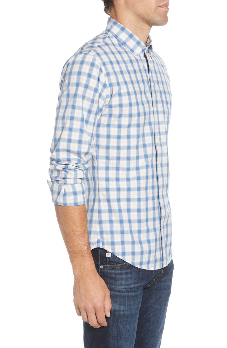 Bonobos Slim Fit Check Washed Button-Down Sport Shirt, Alternate, color, 