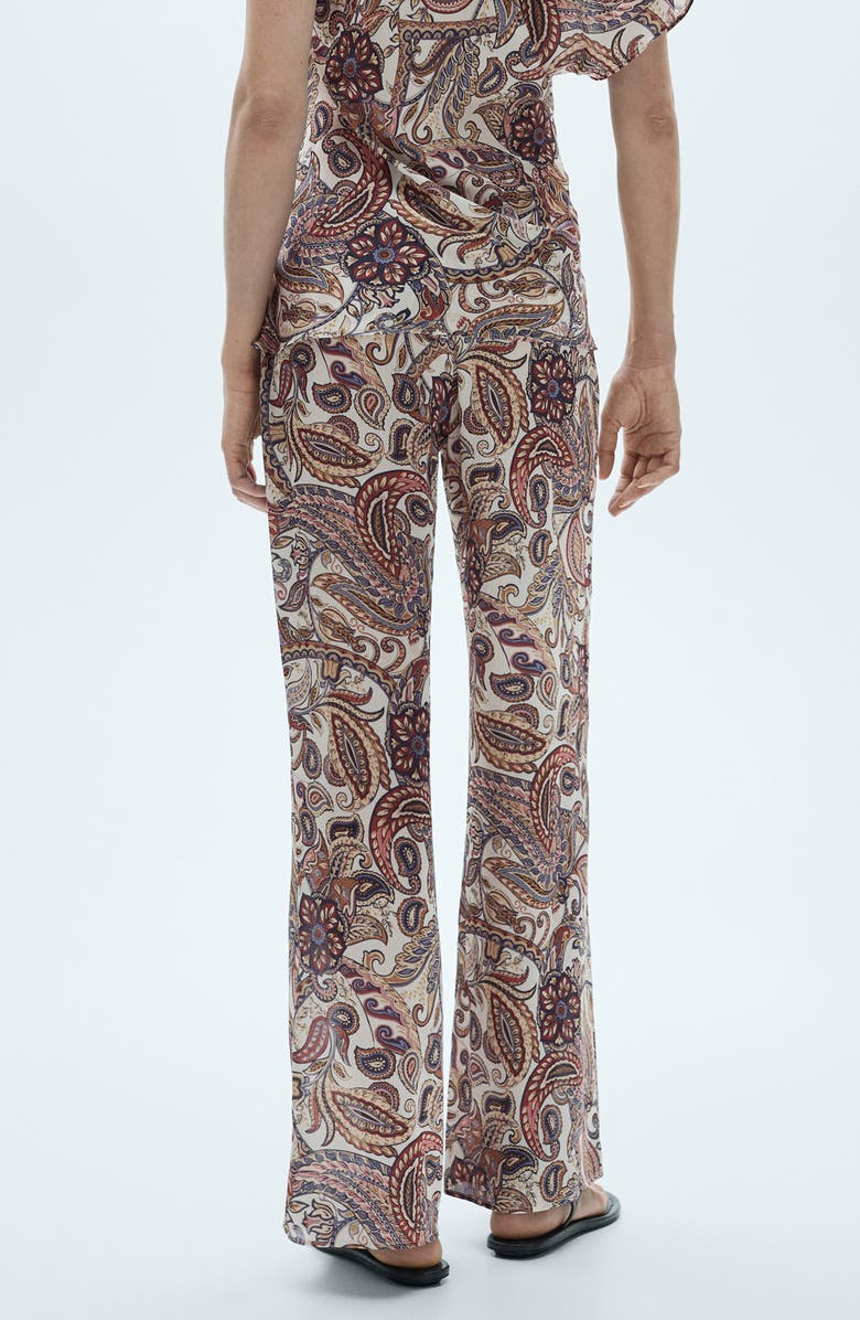 MANGO Paisley Print Wide Leg Pants, Alternate, color, 