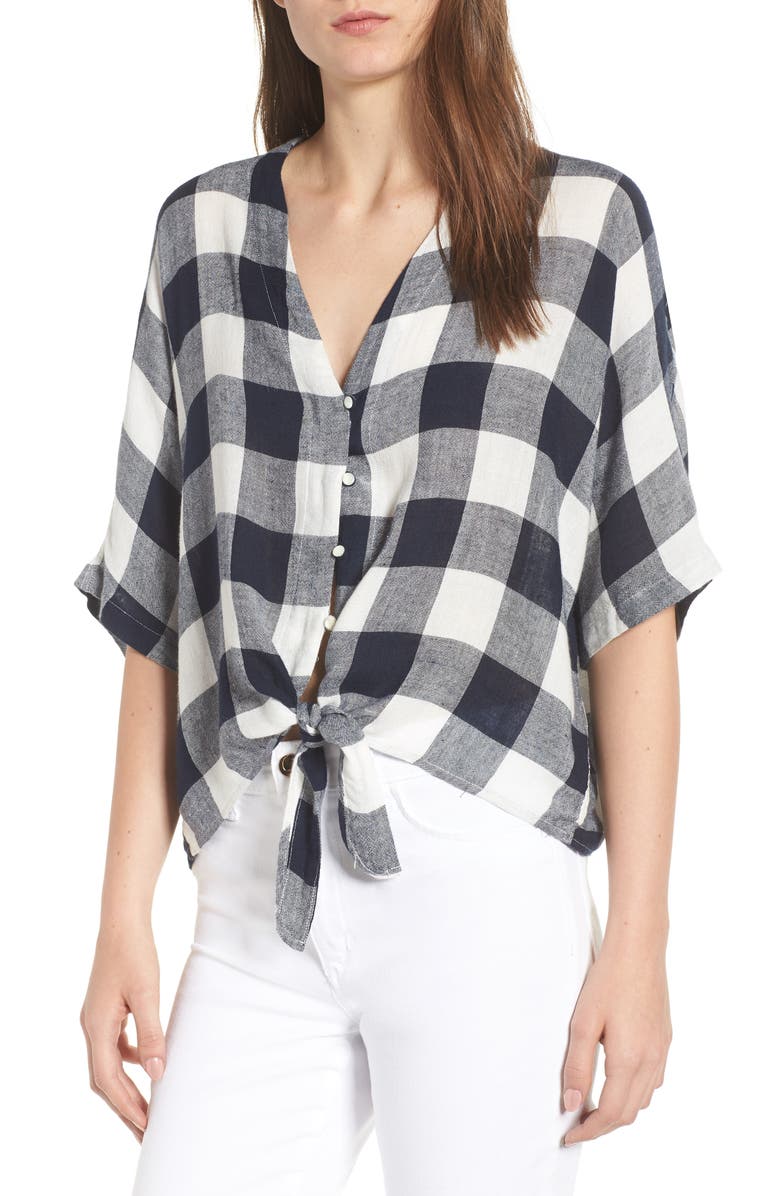 Rails Thea Tie Waist Blouse, Main, color, 