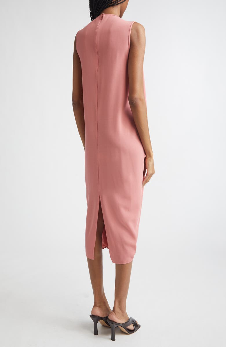 Michael Kors Collection Cowl Virgin Wool Crepe Midi Dress, Alternate, color, Guava