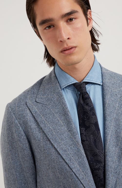 Brunello Cucinelli Necktie With Pattern In Anthracite