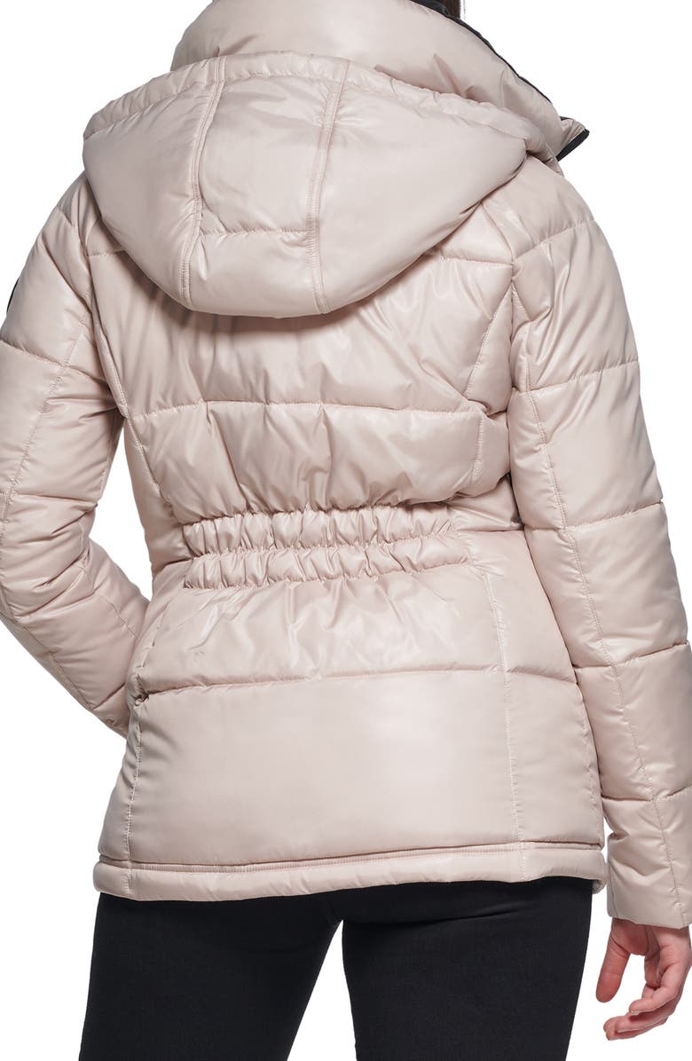 Kenneth Cole New York Cire Hooded Puffer Jacket, Alternate, color, Frost